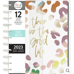 2023 Colorful Safari Animal Print Happy Planner - Big Vertical Layout - 12 Month